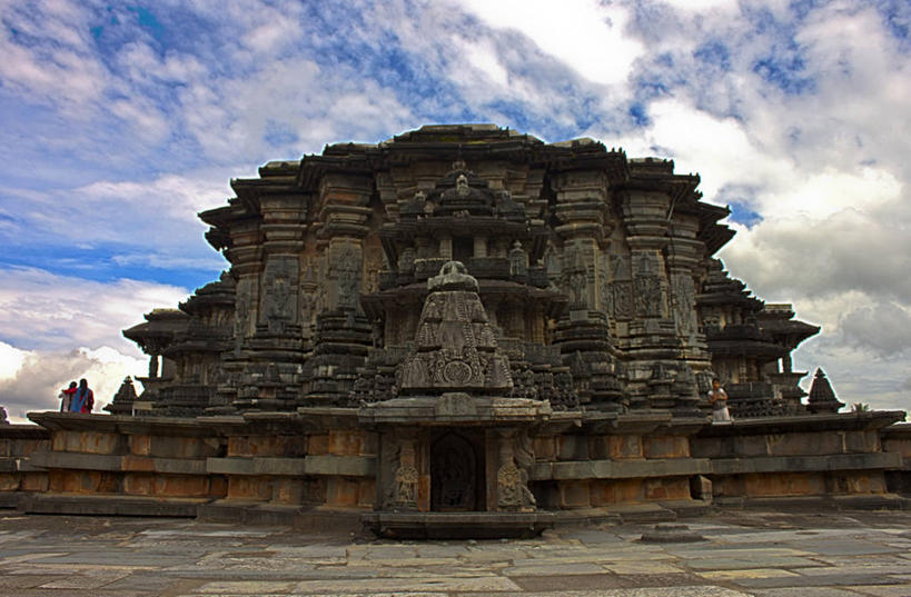 横图,室外,白天,建筑,印度,云,历史,天空,地标建筑,摄影,创造力,印度文化,卡纳塔克邦,印度教,彩图