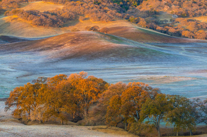 无人,横图,室外,日出,美景,山,美国,地形,景观,冬天,霜,树,风景,自然,景色,寒冷,摄影,宁静,加利福尼亚,自然风光,改变,秋天,彩图,北加利福尼亚州