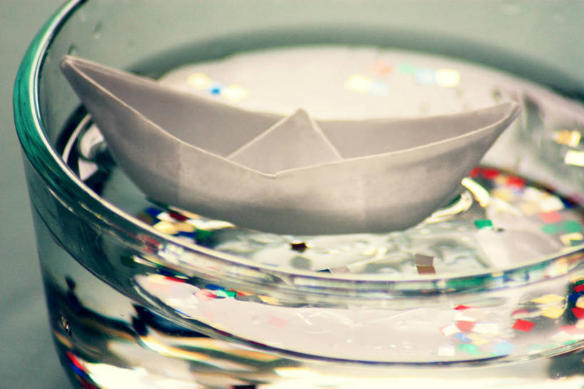 无人,横图,室内,特写,水,美国,摄影,创造力,纸船,美术工艺,彩图