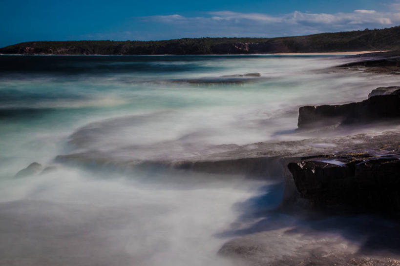 无人,横图,室外,白天,长时间曝光,海洋,澳大利亚,海岸线,云,自然,摄影,宁静,岩层,新南威尔士,岩石,彩图
