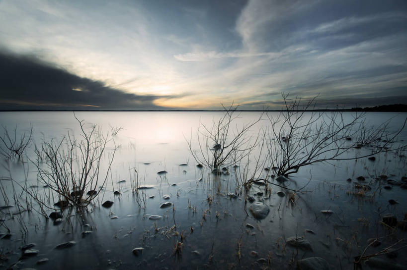 无人,横图,室外,湖,日落,瑞典,云,枝,风景,天空,自然,鹅卵石,摄影,宁静,彩图