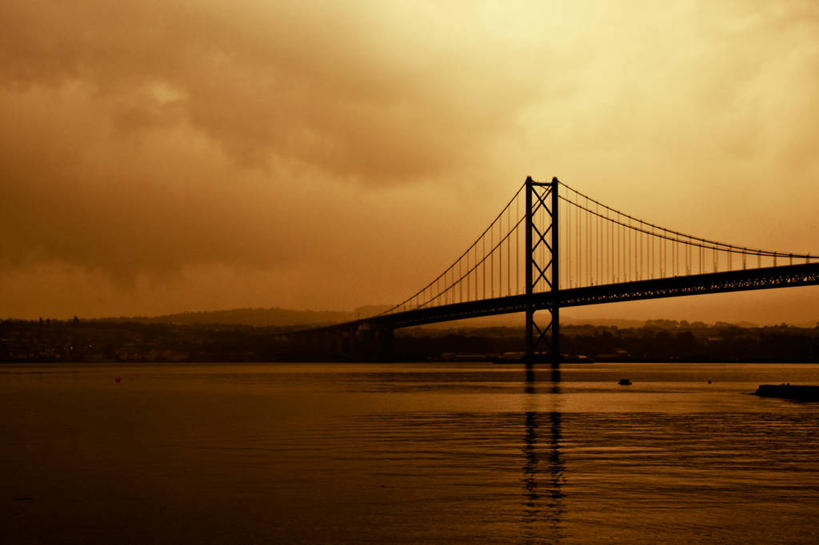 无人,横图,室外,海洋,日落,城市,建筑,英国,首都,联系,苏格兰,运输,摄影,吊桥,宁静,爱丁堡,彩图