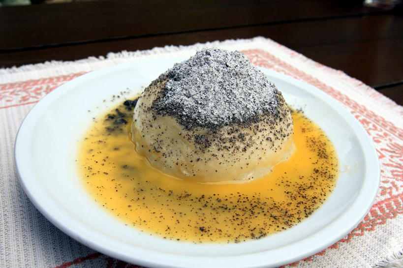 无人,横图,室内,特写,桌子,奥地利,黄油,饮食,桌布,黄色,白色,盘子,摄影,罂粟籽,清新,彩图,蛋糕,传统文化