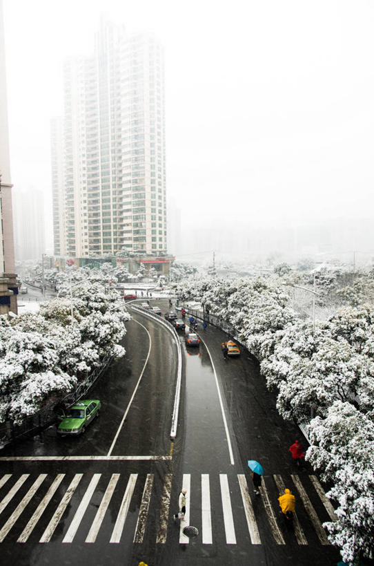 竖图,俯视,室外,白天,度假,美景,雪,雨,城市风光,城市,建筑,摩天大楼,汽车,上海,景观,冬天,十字路口,娱乐,树,自然,享受,休闲,景色,放松,寒冷,摄影,住房,彩图,高角度拍摄
