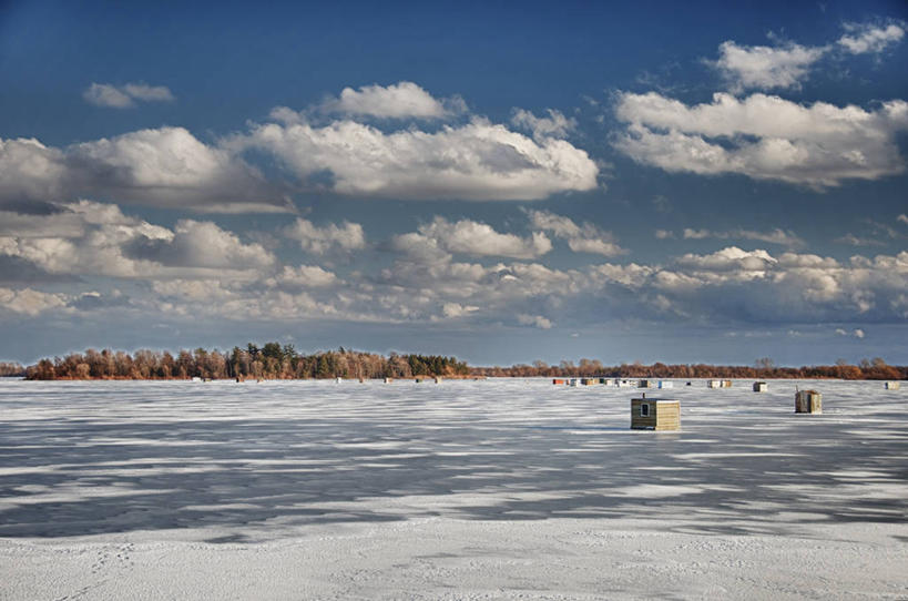 无人,横图,室外,白天,加拿大,冰,岛,树,天空,自然,寒冷,摄影,宁静,积雨云,圣劳伦斯河,彩图,小屋