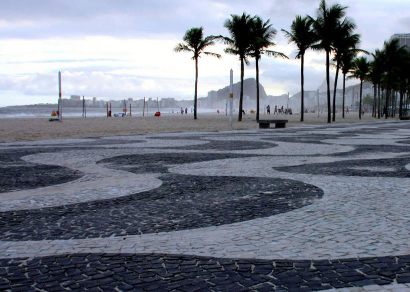 横图,室外,白天,海洋,巴西,云,人行道,树,风景,天空,自然,摄影,里约热内卢,海滩,椰子树,彩图