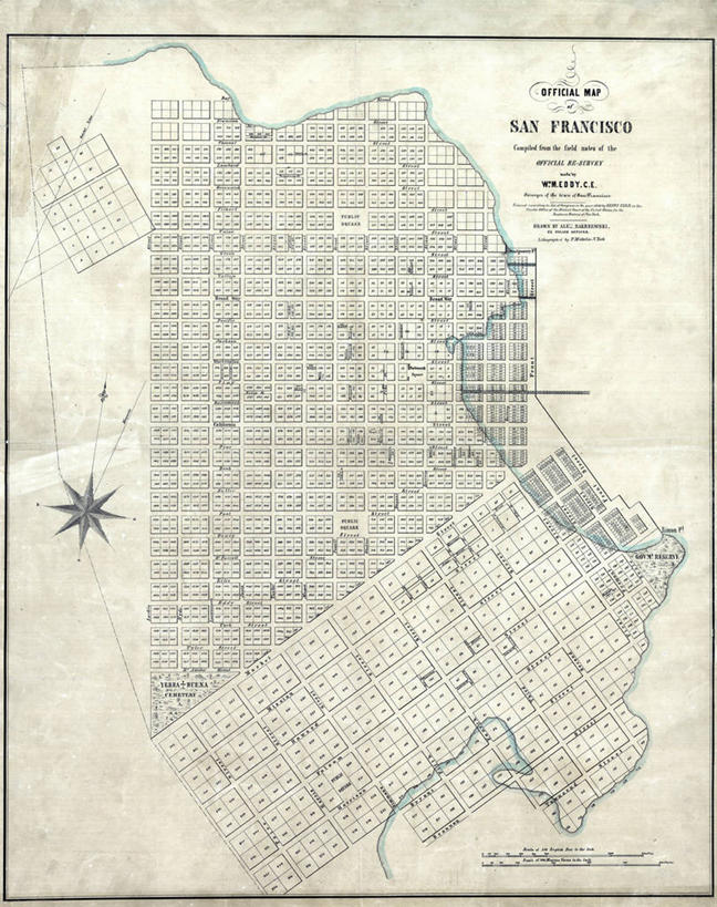无人,竖图,地图,城镇,历史,古董,加利福尼亚,旧金山,彩图