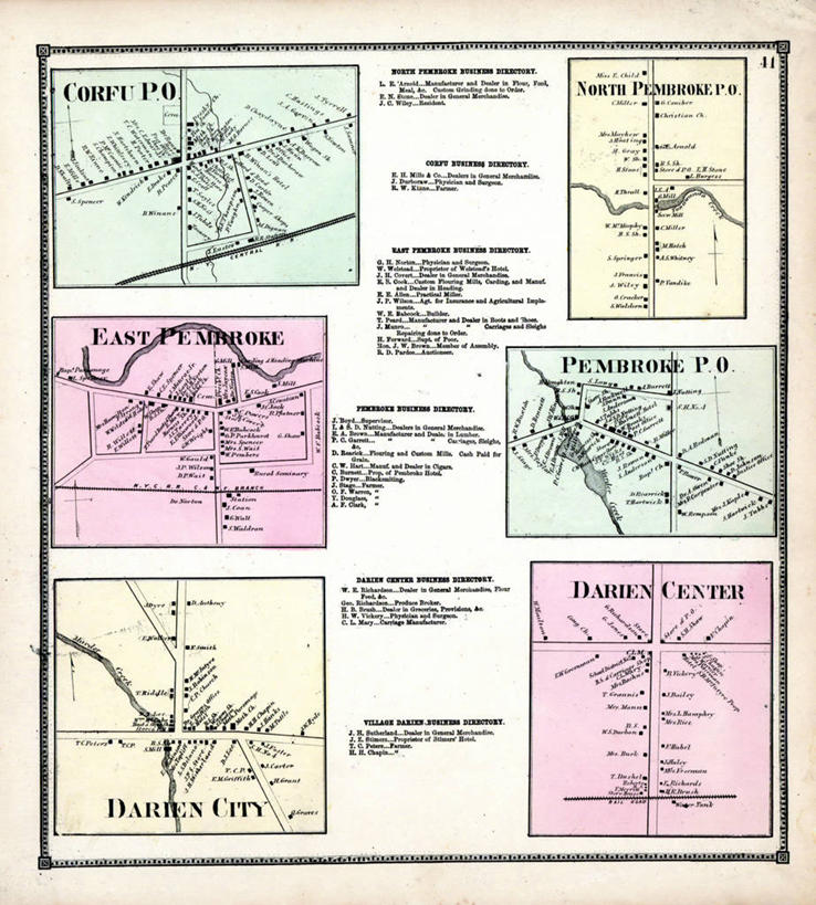 无人,竖图,地图,城镇,历史,古董,纽约州,科孚,彭布罗克郡,彩图