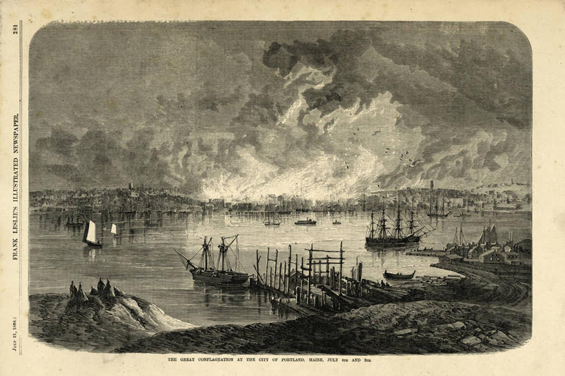 无人,横图,地图,历史,古董,缅因州,彩图