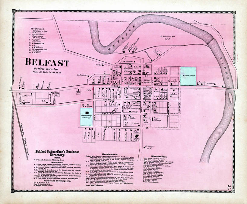 无人,横图,地图,英国,城镇,首都,历史,古董,纽约州,贝尔法斯特,彩图