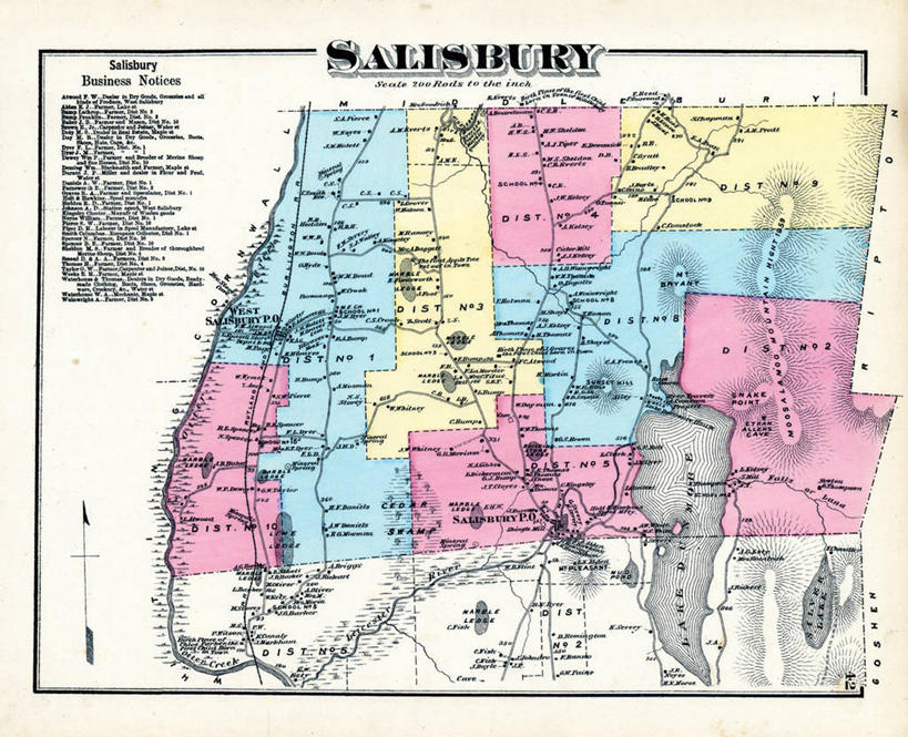 无人,横图,地图,美国,历史,古董,北美,北美洲,索尔兹伯里,美洲,佛蒙特州,佛蒙特,绿岭之州,北亚美利加洲,亚美利加洲,彩图,美利坚合众国