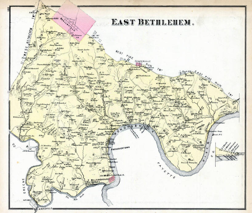 无人,横图,地图,历史,古董,宾夕法尼亚,彩图