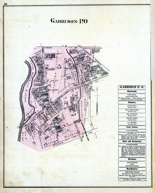 无人,竖图,地图,历史,古董,马里兰,彩图,兵营