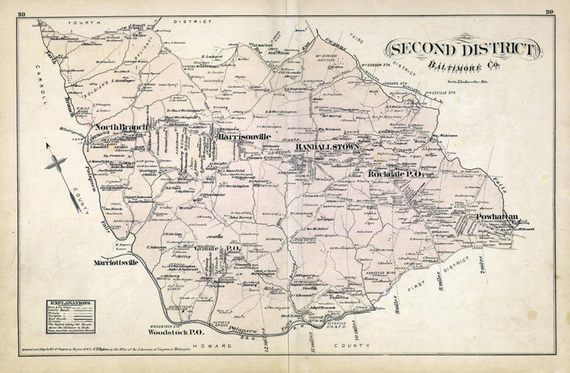 无人,横图,地图,历史,古董,花岗岩,马里兰,彩图