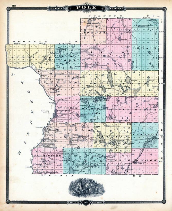 无人,竖图,地图,历史,古董,威斯康星,彩图