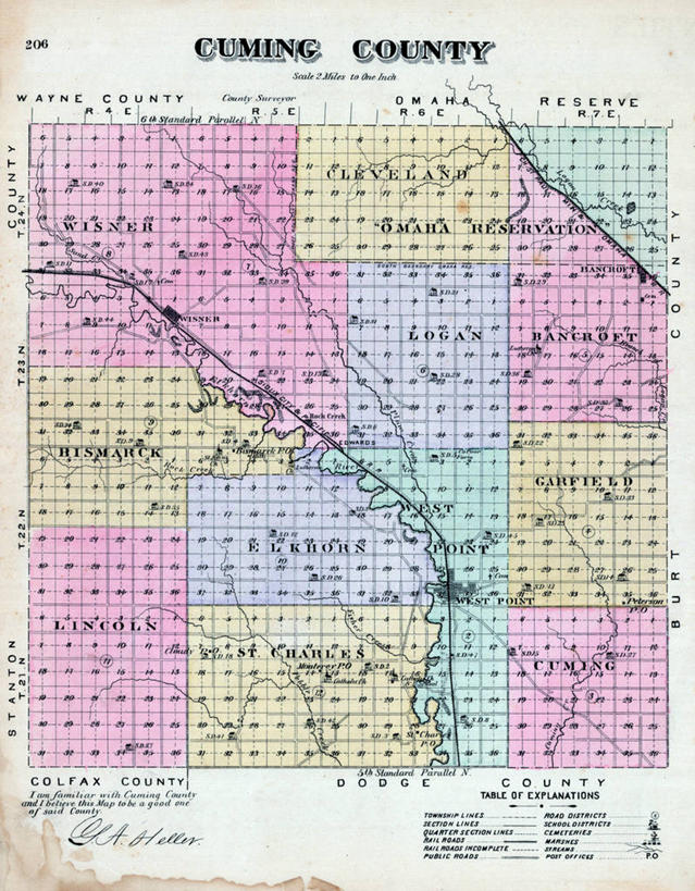 无人,竖图,地图,历史,古董,内布拉斯加,彩图