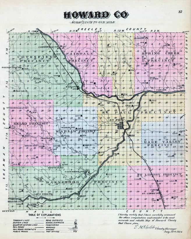 无人,竖图,地图,历史,古董,内布拉斯加,彩图
