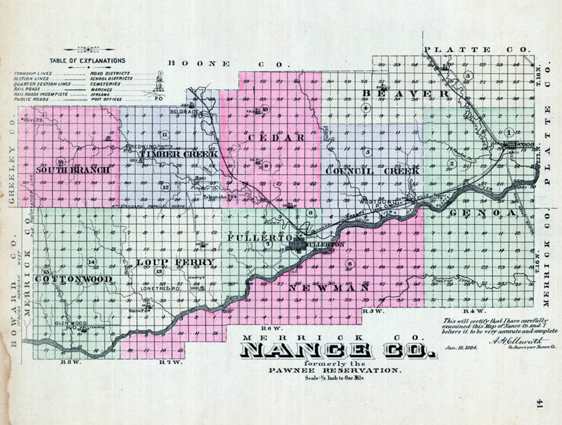 无人,横图,地图,历史,古董,内布拉斯加,彩图