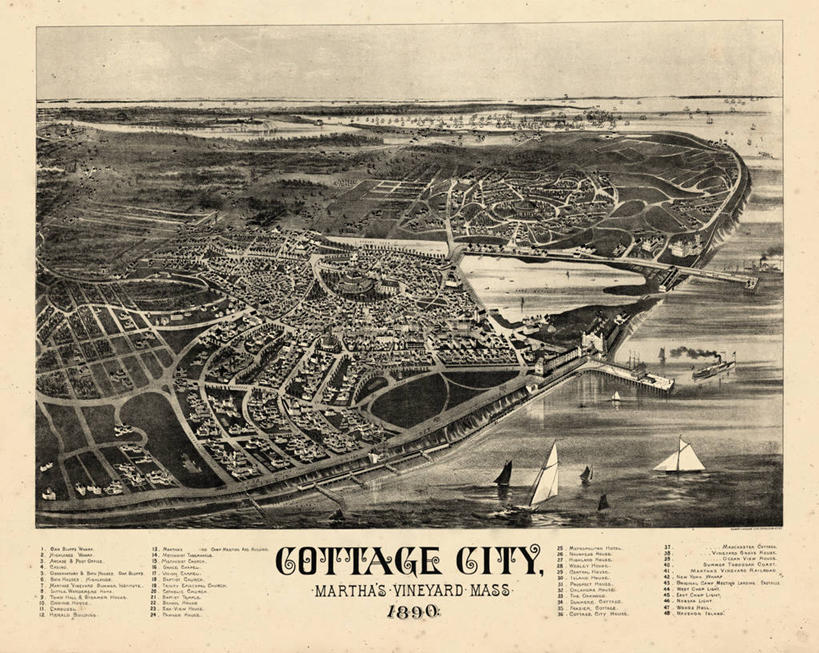 无人,横图,俯视,地图,美国,历史,古董,北美,北美洲,美洲,马萨诸塞州,麻州,麻省,马萨诸塞,麻塞诸塞,老殖民地,海湾之州,北亚美利加洲,亚美利加洲,马撒葡萄园岛,马萨葡萄园岛,玛莎葡萄园岛,彩图,高角度拍摄,美利坚合众国