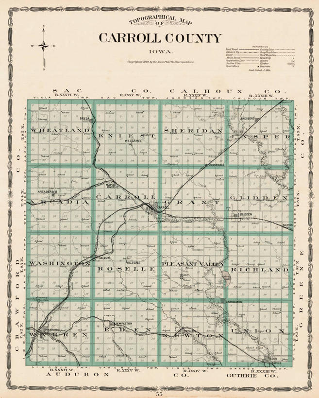 无人,竖图,地图,历史,古董,彩图,爱荷华