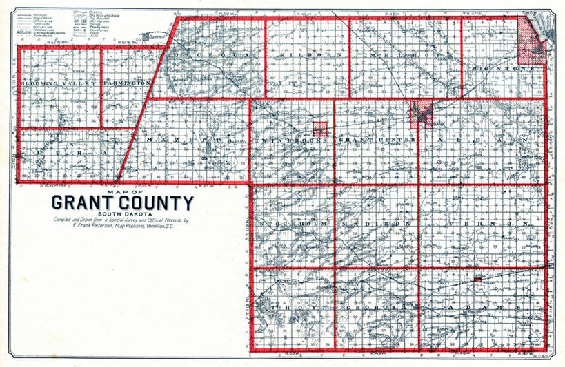 无人,横图,地图,历史,古董,南达科他州,彩图