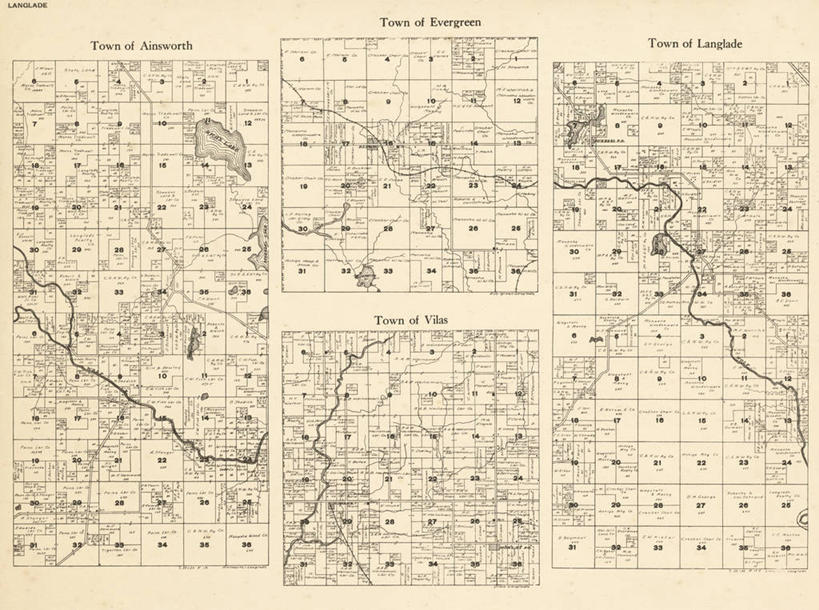 无人,横图,地图,历史,古董,常绿树,威斯康星,彩图