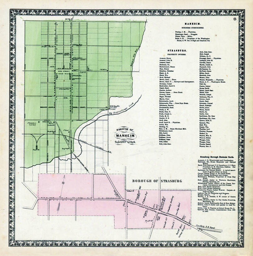 无人,竖图,地图,正方形,历史,古董,宾夕法尼亚,彩图