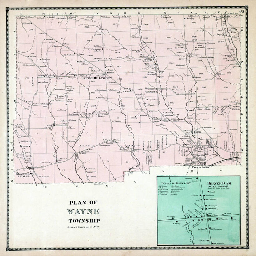 无人,横图,地图,正方形,城镇,历史,古董,宾夕法尼亚,彩图