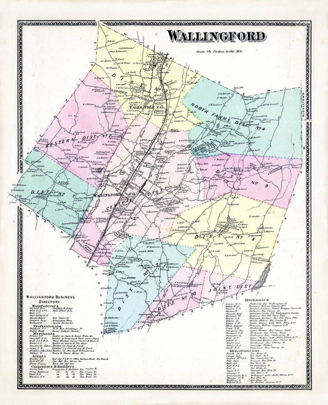无人,竖图,地图,历史,古董,康涅狄格州,彩图