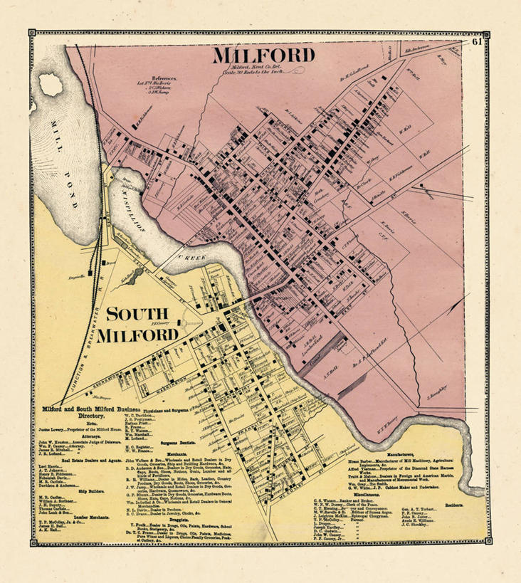 无人,竖图,地图,城镇,历史,古董,特拉华,彩图