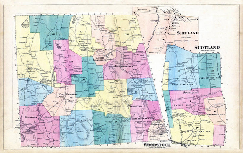 无人,横图,地图,历史,苏格兰,古董,康涅狄格州,彩图