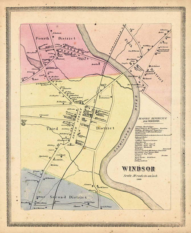 无人,竖图,地图,城镇,历史,古董,康涅狄格州,彩图,温莎公爵