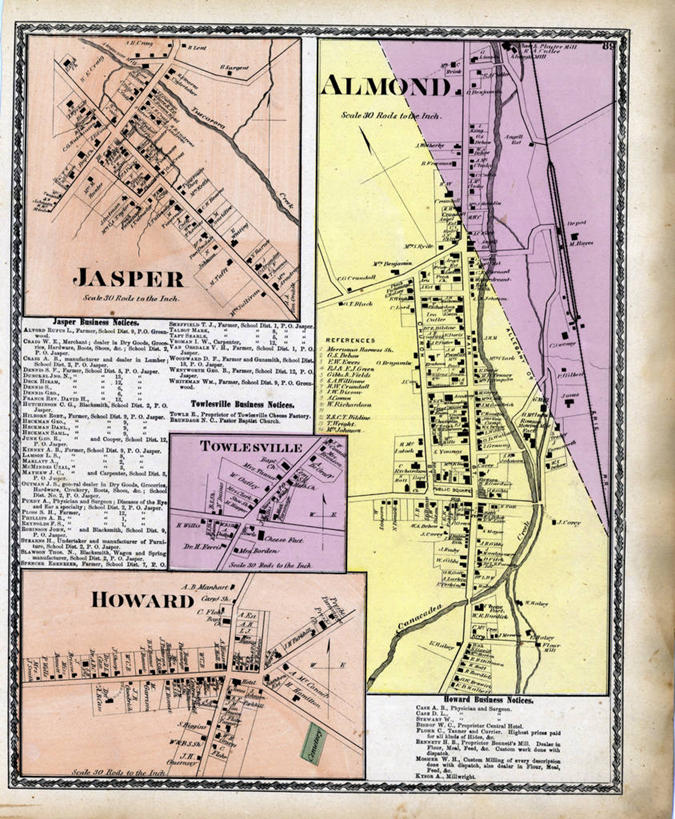 无人,竖图,杏仁,地图,城镇,历史,古董,纽约州,彩图