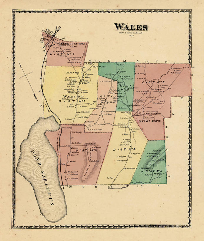 无人,竖图,地图,历史,古董,威尔士,缅因州,彩图