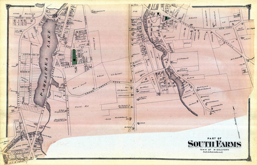 无人,横图,地图,历史,古董,康涅狄格州,彩图