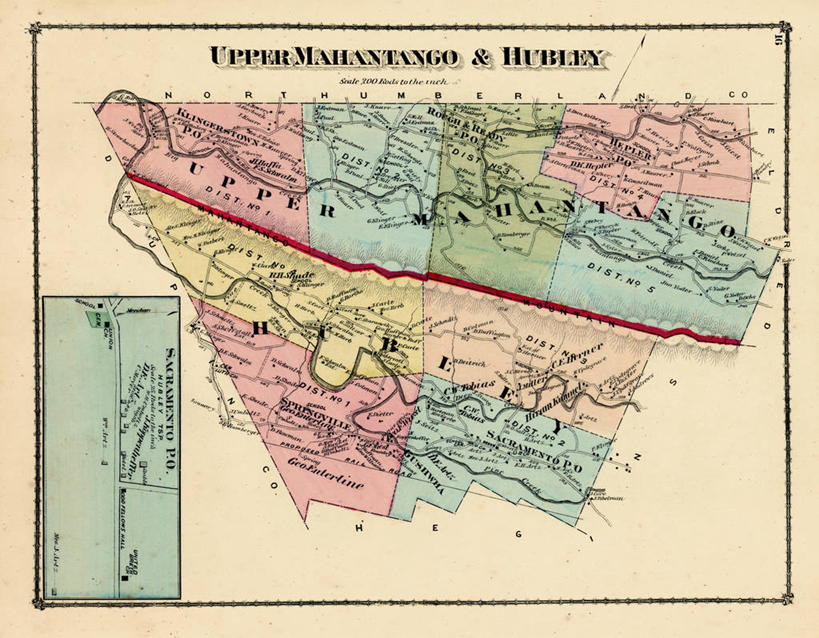 无人,横图,地图,城镇,历史,古董,宾夕法尼亚,萨克拉门托,彩图