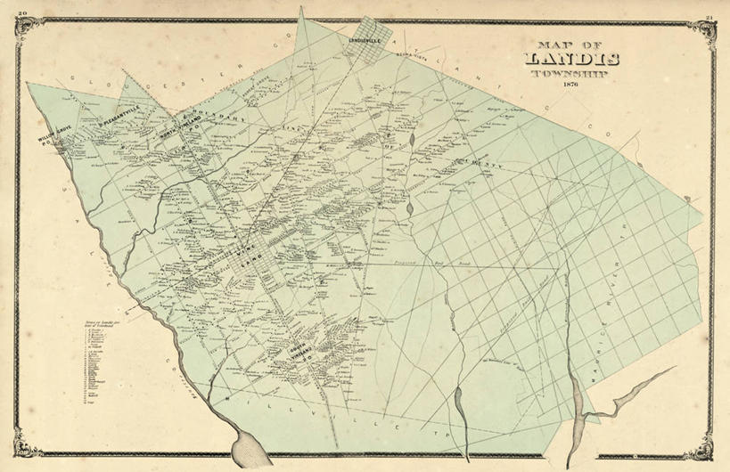 无人,横图,地图,历史,古董,新泽西,彩图