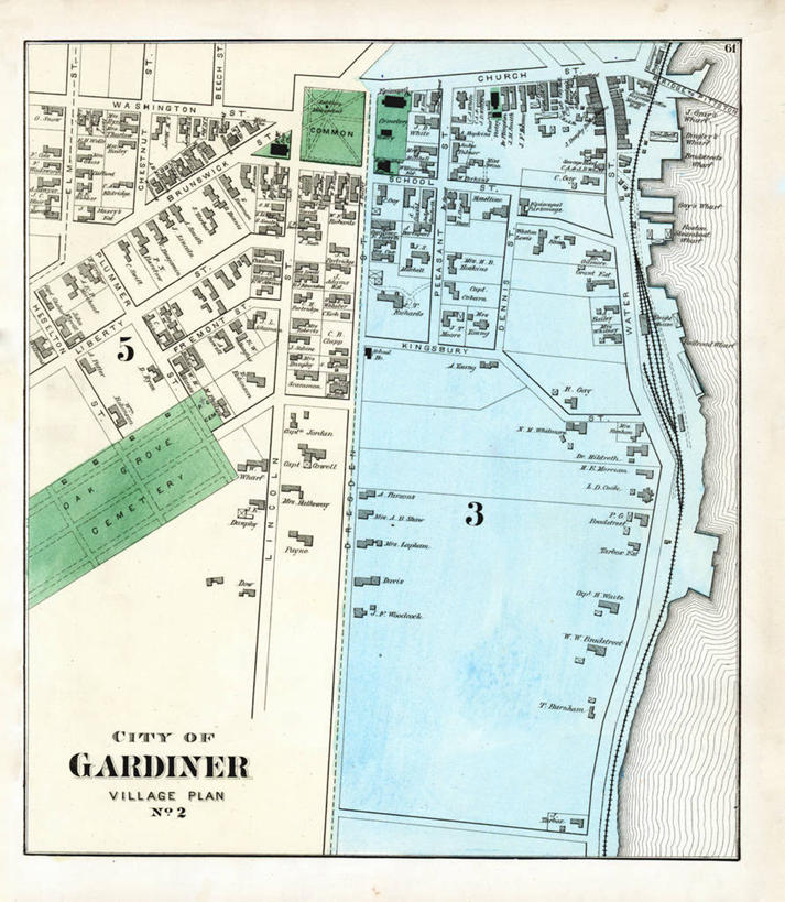 无人,竖图,地图,历史,古董,缅因州,彩图