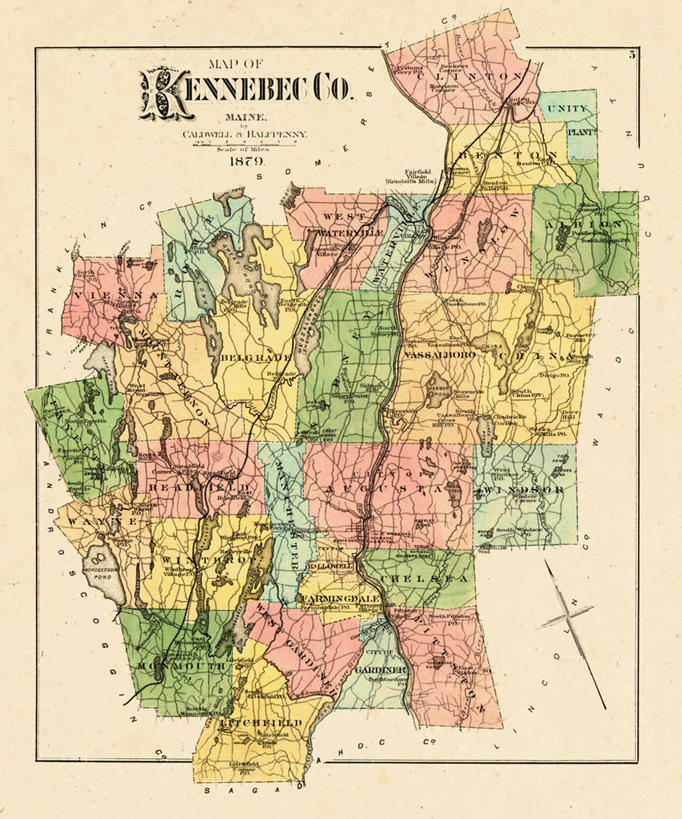 无人,竖图,地图,历史,古董,缅因州,彩图