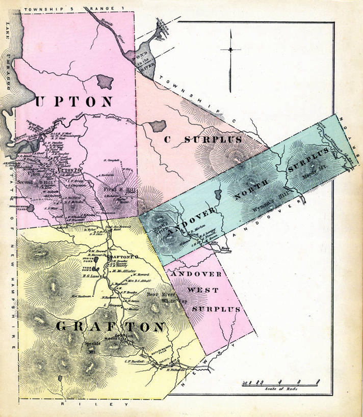 无人,竖图,地图,历史,古董,缅因州,彩图