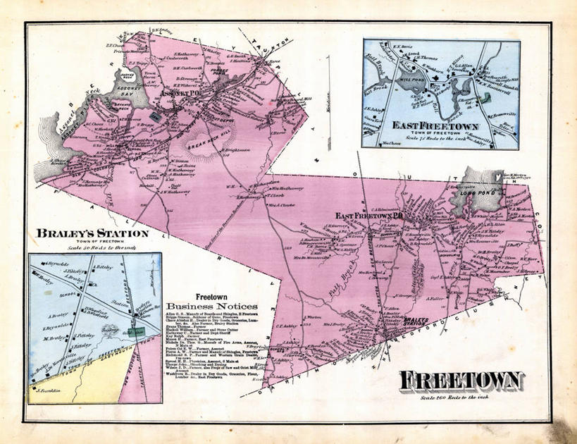 无人,横图,地图,城镇,首都,历史,古董,马萨诸塞,弗里敦,彩图
