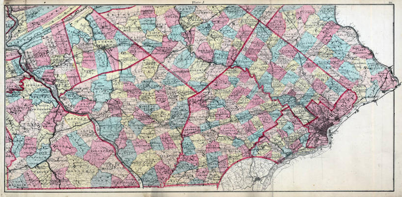 无人,横图,全景,地图,城镇,历史,古董,宾夕法尼亚,彩图