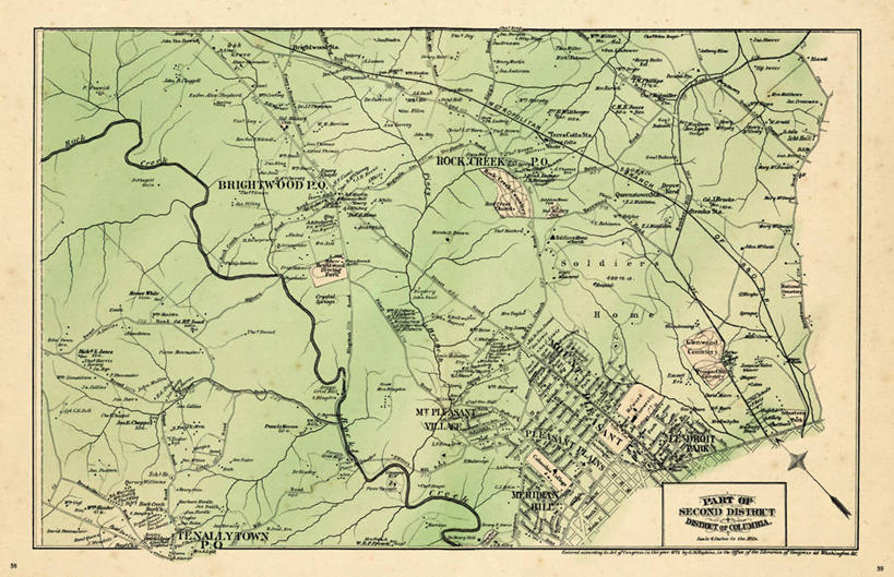 无人,横图,地图,首都,历史,古董,华盛顿特区,彩图