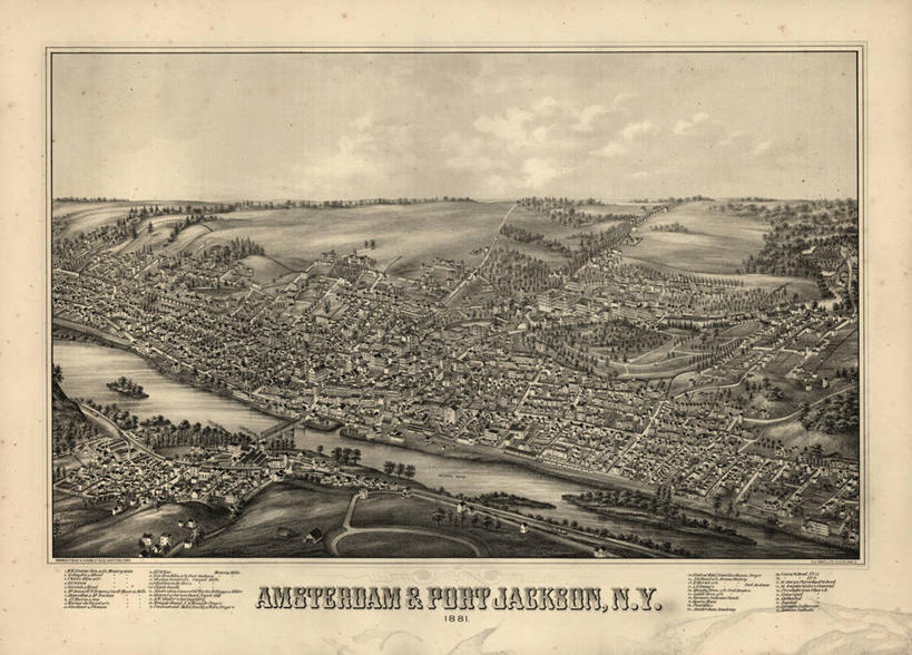 无人,横图,俯视,地图,首都,历史,古董,阿姆斯特丹,纽约州,彩图,高角度拍摄