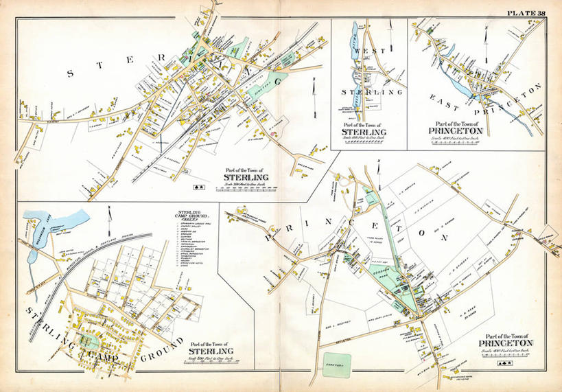 无人,横图,地图,历史,古董,马萨诸塞,彩图,英镑符号