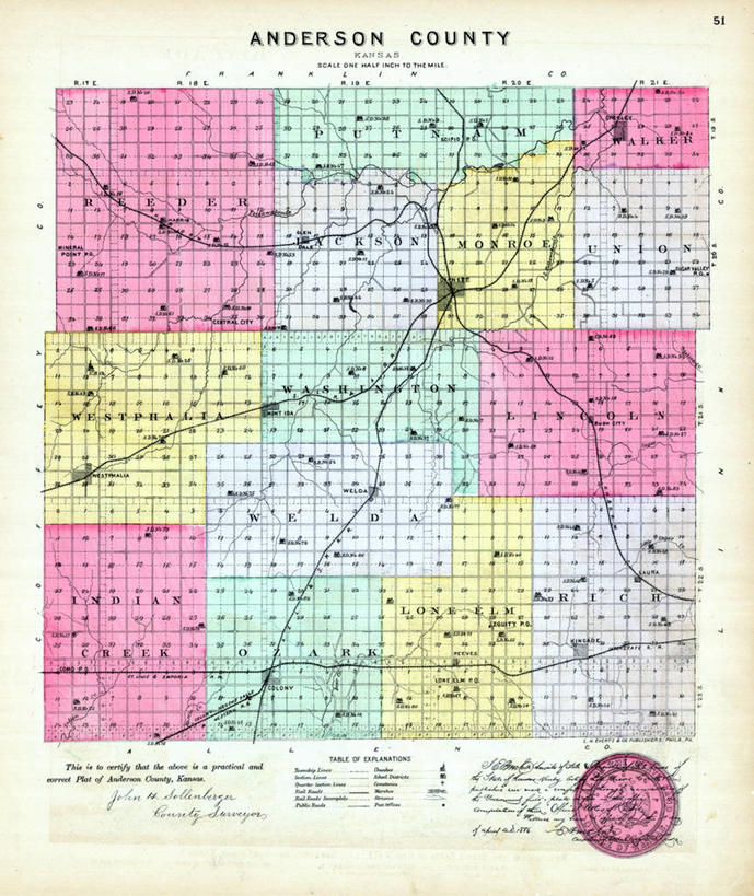 无人,竖图,地图,历史,古董,堪萨斯,彩图