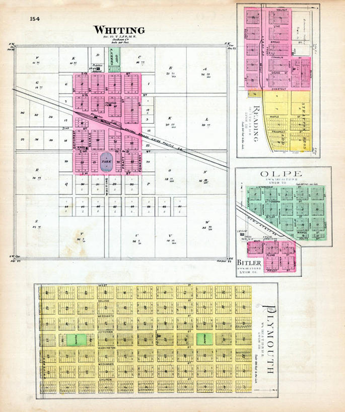 无人,竖图,地图,城镇,历史,读书,古董,堪萨斯,彩图