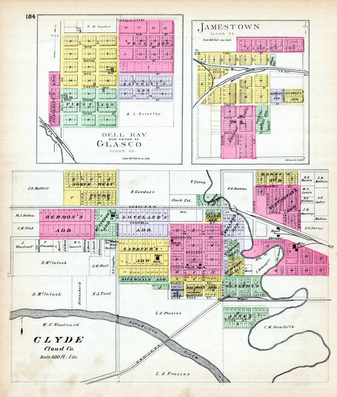无人,竖图,地图,城镇,历史,古董,堪萨斯,詹姆斯敦,彩图