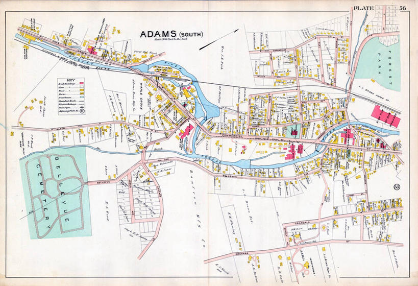 无人,横图,地图,历史,古董,马萨诸塞,亚当斯,彩图