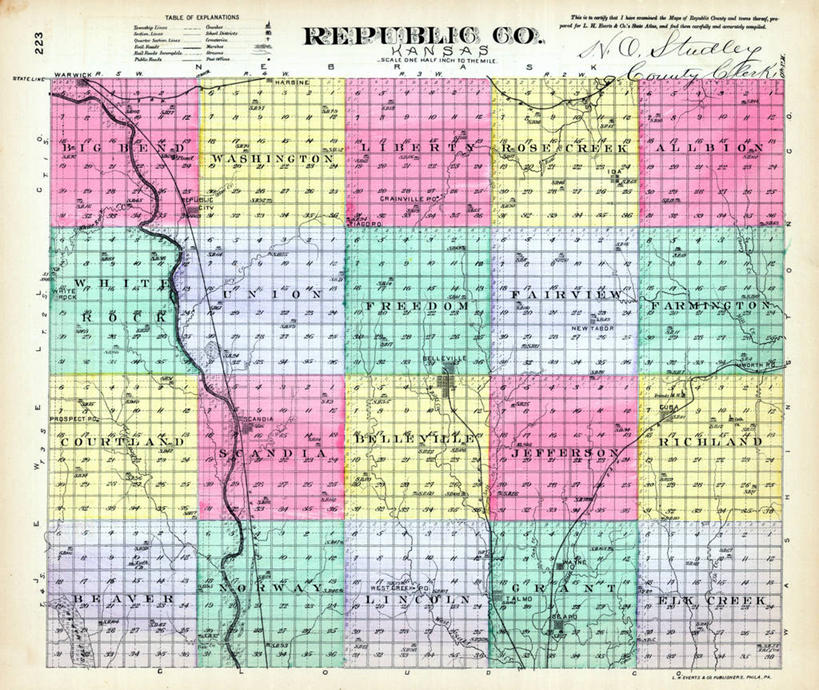 无人,横图,地图,历史,古董,堪萨斯,彩图